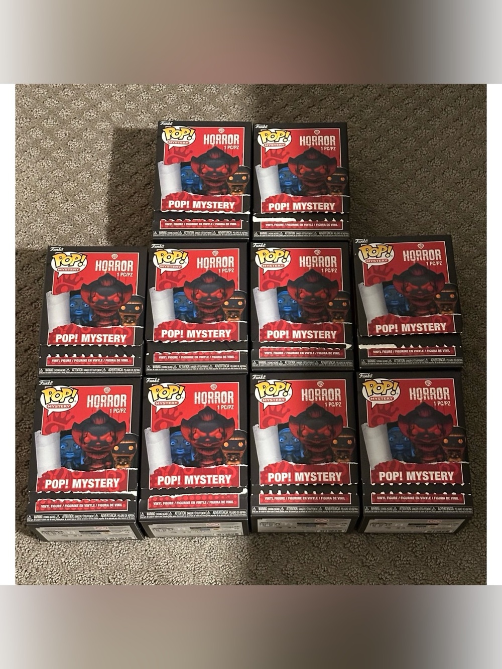 Funko Pop! Mystery Horror Lot 10 Mystery Figures with Original Packaging & Cards